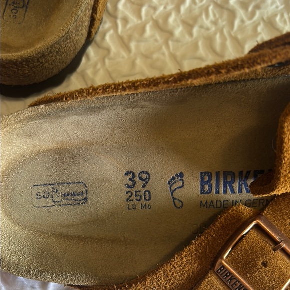 Birkenstock Tan Suede Clogs - Picture 7 of 7